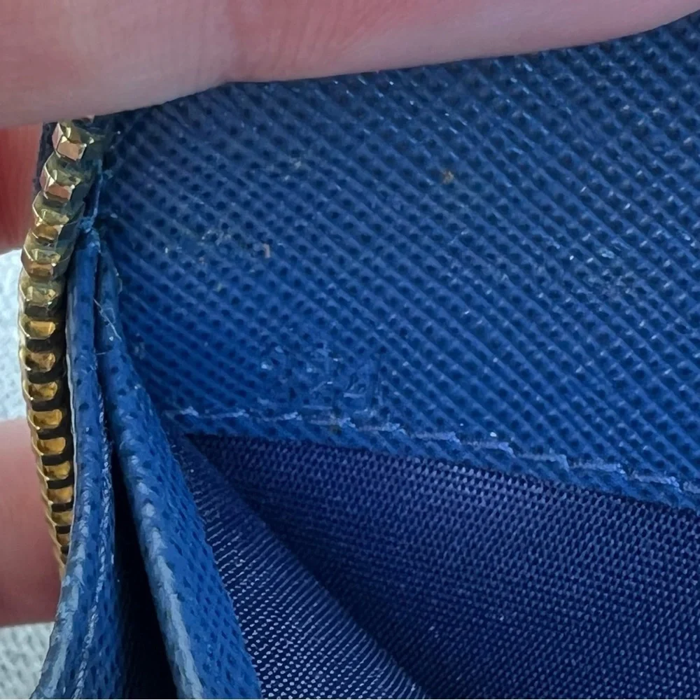 Prada Saffiano Navy Blue Long Wallet